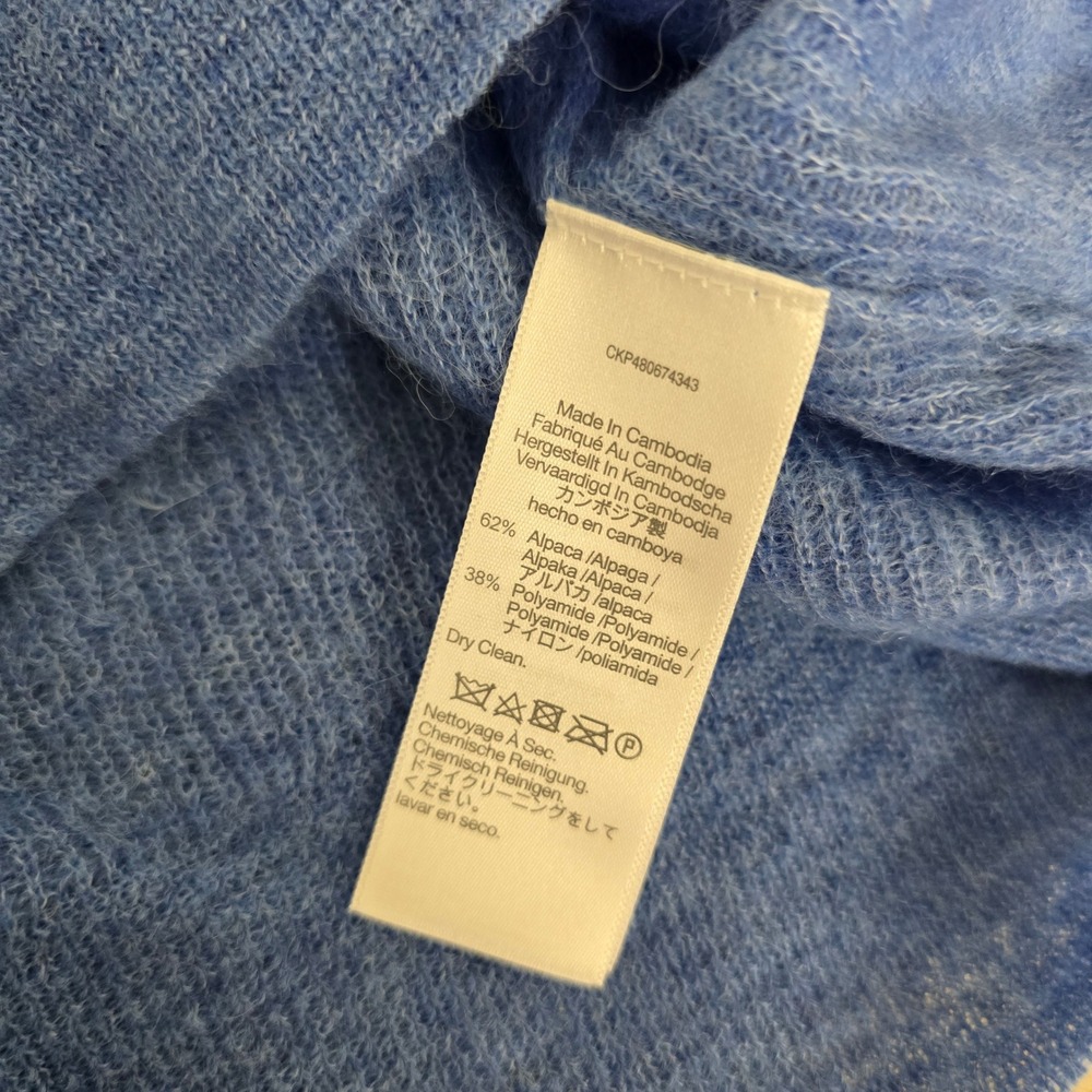 Madewell Periwinkle Blue V Neck‎ Alpaca Blend Knit Sweater Women's Size XXS - Picture 4 of 8